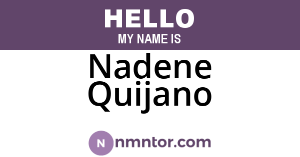 Nadene Quijano