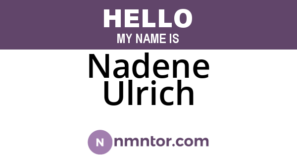 Nadene Ulrich