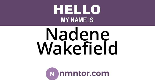 Nadene Wakefield