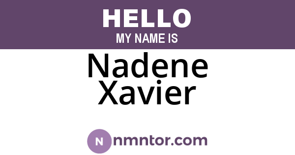 Nadene Xavier