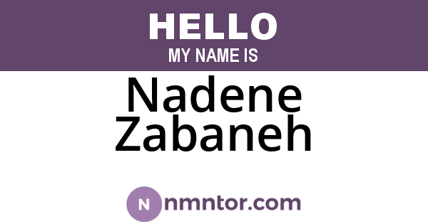 Nadene Zabaneh