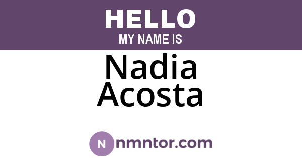 Nadia Acosta