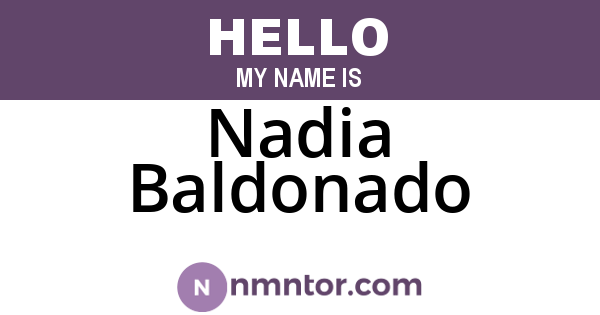 Nadia Baldonado