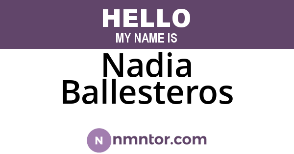Nadia Ballesteros