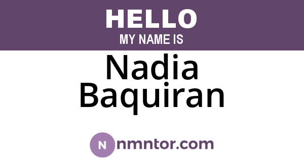 Nadia Baquiran