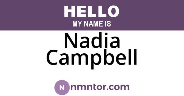 Nadia Campbell