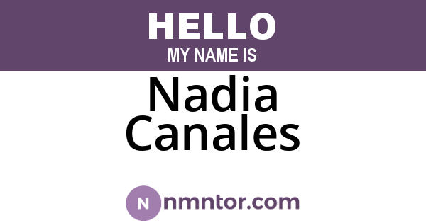 Nadia Canales