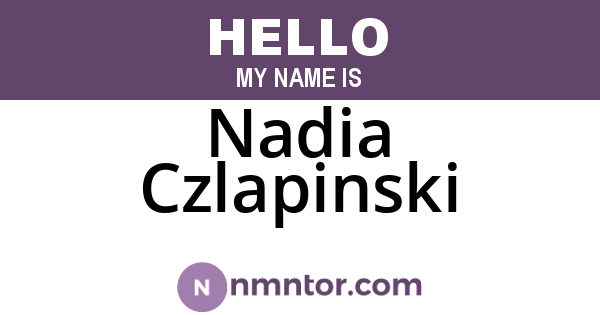 Nadia Czlapinski