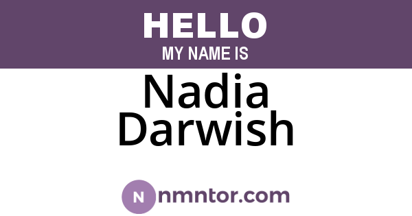 Nadia Darwish