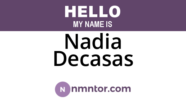 Nadia Decasas