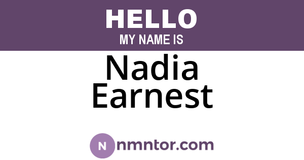 Nadia Earnest