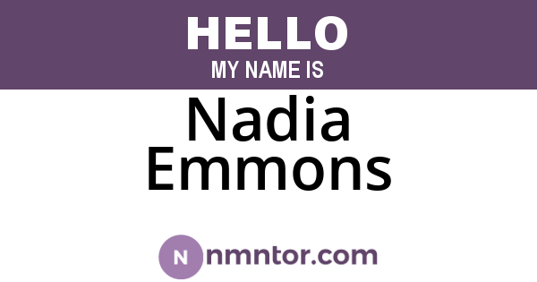Nadia Emmons