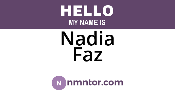 Nadia Faz