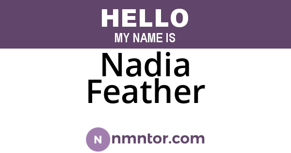 Nadia Feather