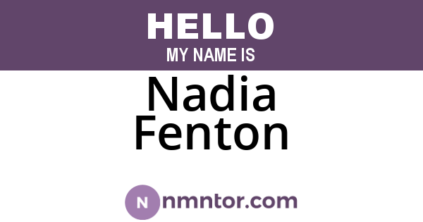 Nadia Fenton