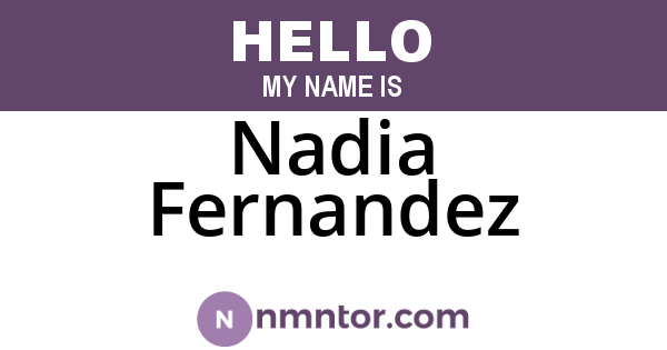 Nadia Fernandez