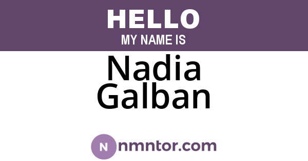 Nadia Galban
