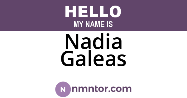 Nadia Galeas