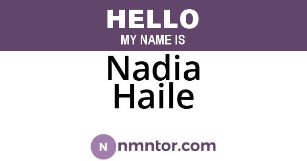Nadia Haile