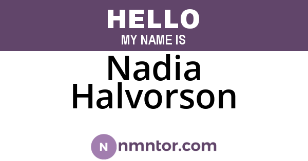 Nadia Halvorson