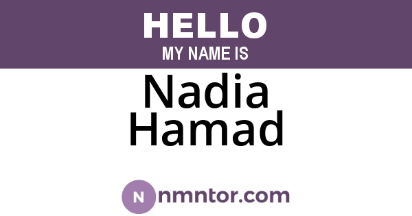 Nadia Hamad
