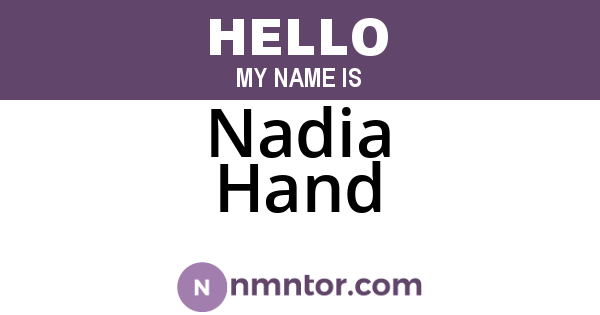 Nadia Hand