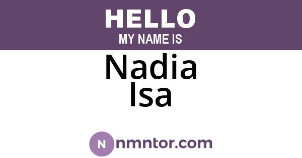 Nadia Isa