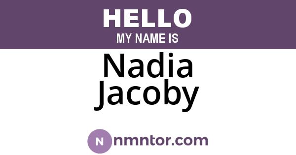 Nadia Jacoby