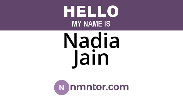 Nadia Jain