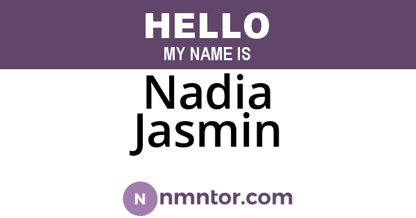 Nadia Jasmin