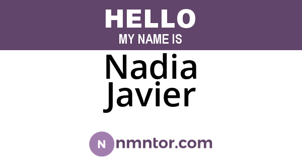 Nadia Javier