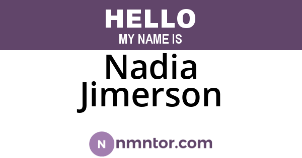 Nadia Jimerson