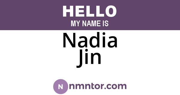 Nadia Jin