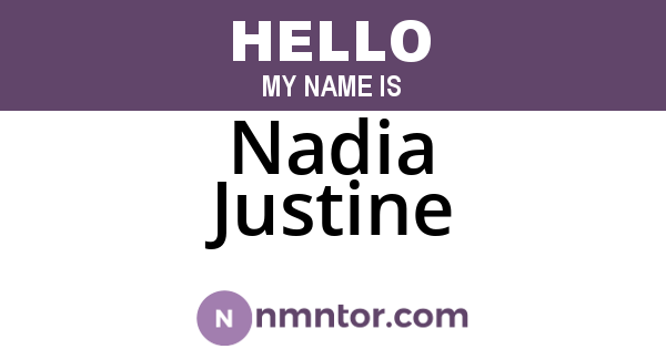Nadia Justine