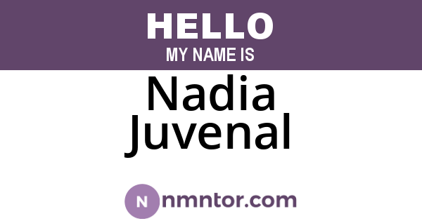 Nadia Juvenal