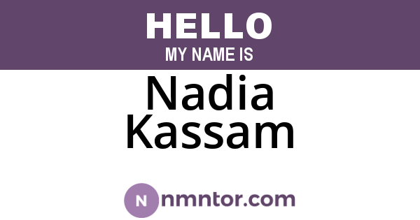 Nadia Kassam