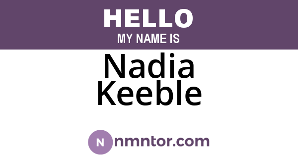 Nadia Keeble