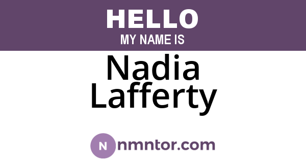 Nadia Lafferty