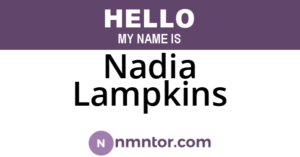 Nadia Lampkins
