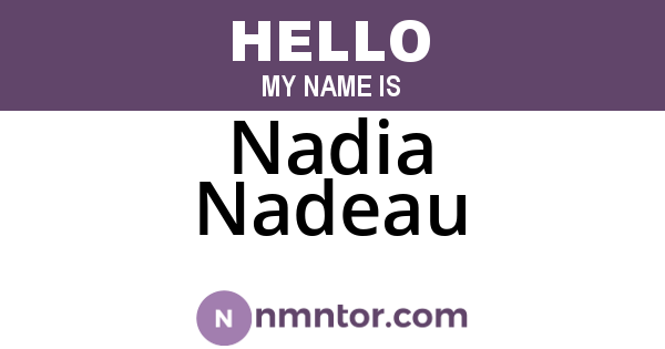 Nadia Nadeau