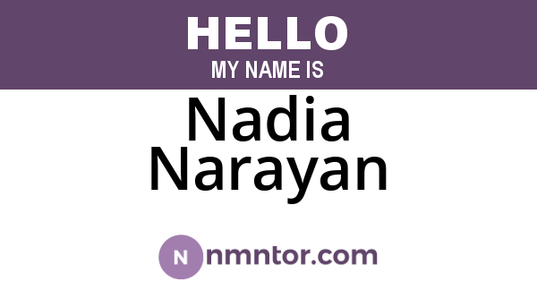 Nadia Narayan