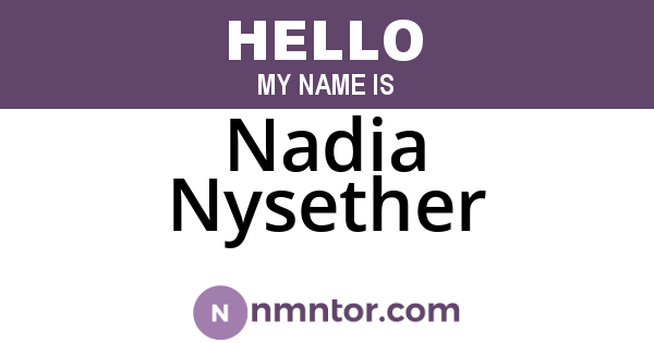 Nadia Nysether