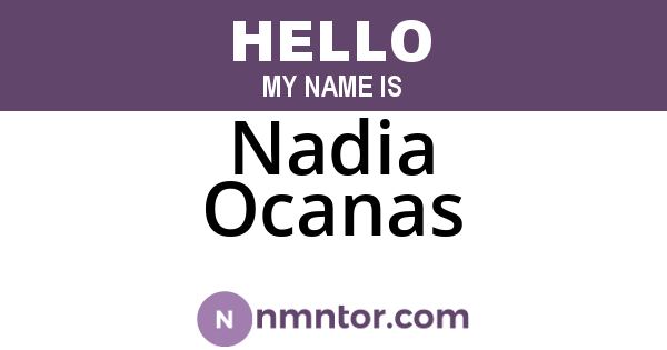 Nadia Ocanas