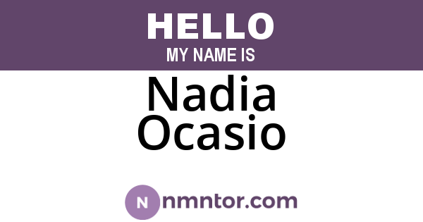 Nadia Ocasio