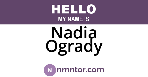Nadia Ogrady