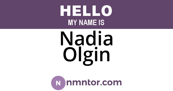 Nadia Olgin