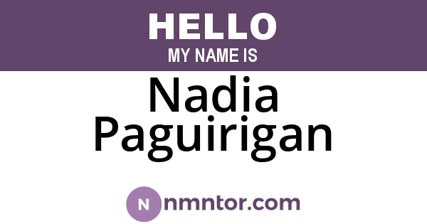 Nadia Paguirigan