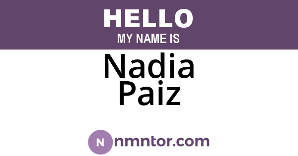 Nadia Paiz