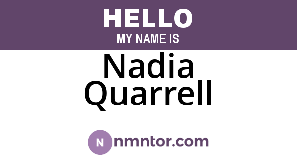 Nadia Quarrell