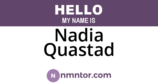 Nadia Quastad